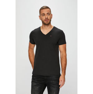 Tommy Jeans pánské černé tričko Jersey - S (078)
